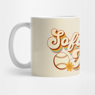 Retro Softball Mom Mug